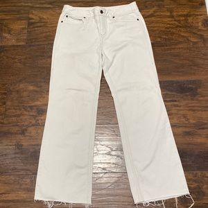 Loft frayed bottom wide leg pants 4P